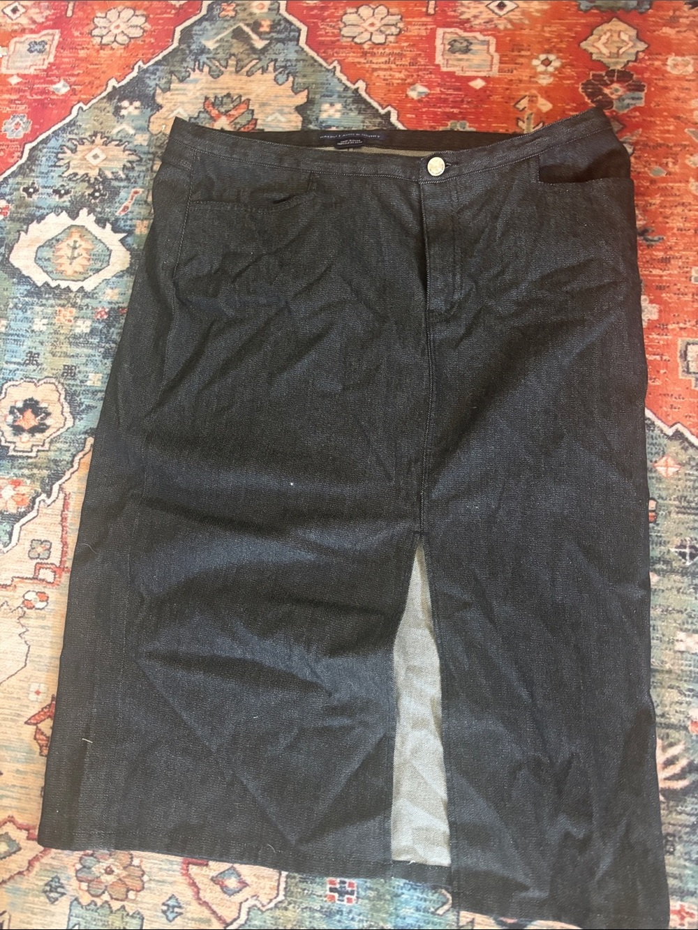 Ralph Lauren Black Denim Knee-length skirt